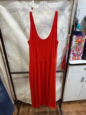 a new day Red Sleeveless Maxi Dress with Scoop Neck